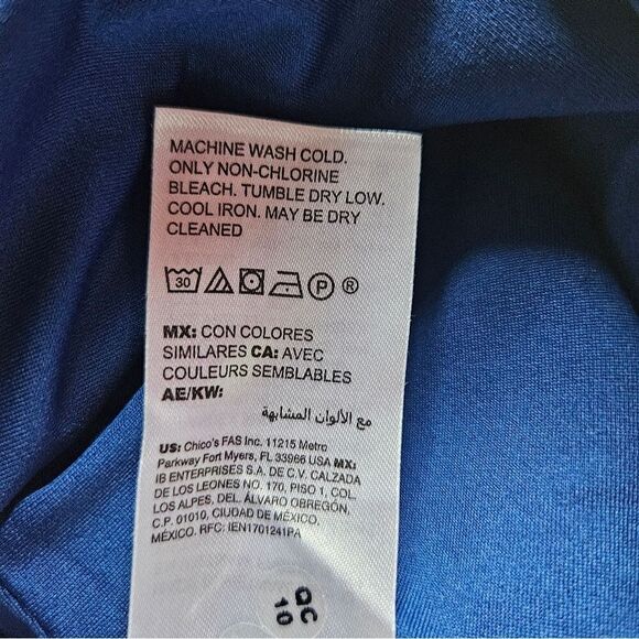 White House Black Market size small blue sleeveless shirt - Picture 4 of 15